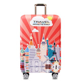 HMUNII World Map Design Luggage Protective Cover For 18 to 32 Inches