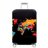HMUNII World Map Design Luggage Protective Cover For 18 to 32 Inches