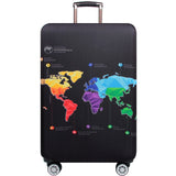 HMUNII World Map Design Luggage Protective Cover For 18 to 32 Inches