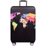 HMUNII World Map Design Luggage Protective Cover For 18 to 32 Inches
